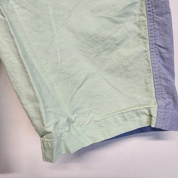 Chaps Pastel Colorblock Shorts Mens 32 Blue Green Pockets Cotton Southern Preppy - Picture 6 of 11